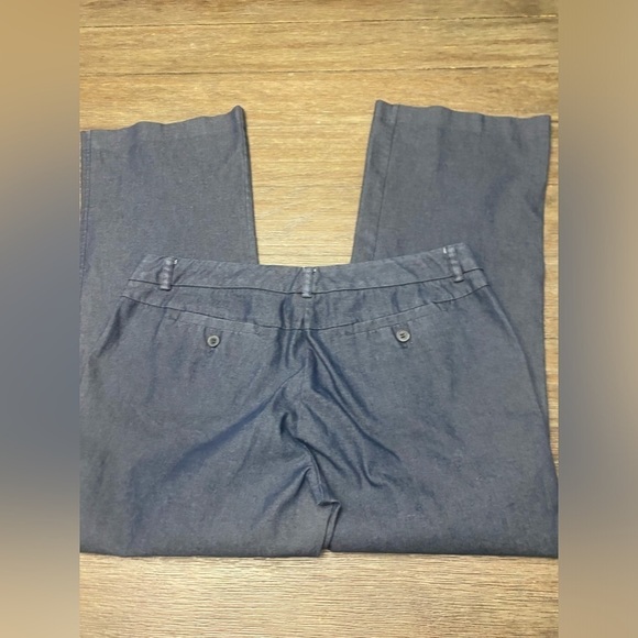 New York and Co Trouser Pants High Waist Straight Leg 10P Navy Blue - Picture 8 of 8